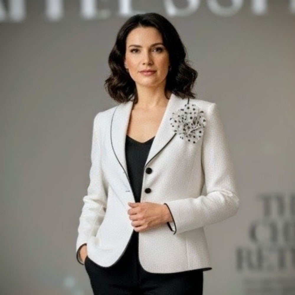 Tahari arthur s. levine White blazer, NWT Size 8